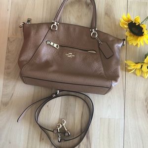 COACH Prairie Satchel Light Saddle with Gold Hardware